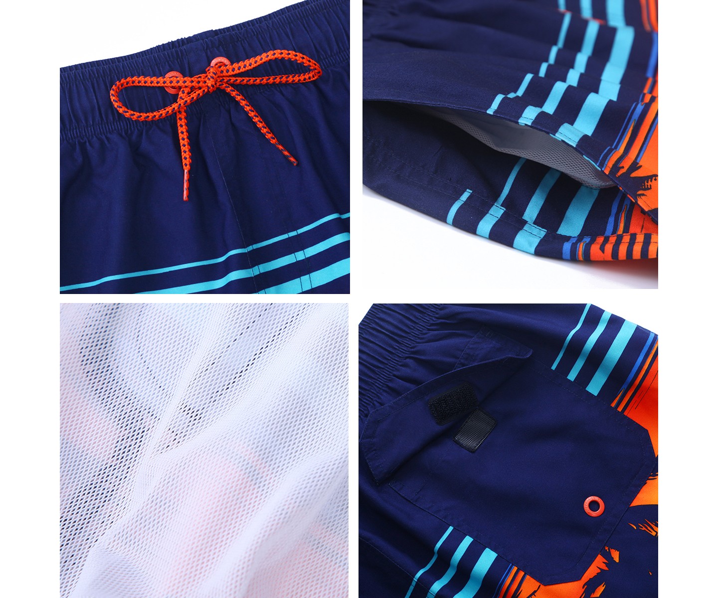 Rokka&Rolla Men's 8'' Swim Trunks-Tropical Palm, size Large — фото 5