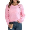 Coolmee Women's Sweater Casual Long Sleeve Crewneck Button Knit Pullovers Sweaters Tops - 2 of 4