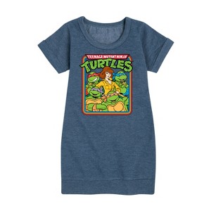 - Teenage Mutant Ninja Turtles - Retro Group April Graphic Short Sleeve Fleece Dress - 1 of 4