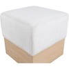 Meridian Furniture,Havre Velour Fur Fabric Ottoman/Stool - 4 of 4