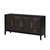 Multi-Functional 4-Door Sideboard Cabinet with Brushed Metal Doors and Fir Wood Veneer, Detailed with Elegant Handles, Ideal for Diverse Rooms. - 3 of 4