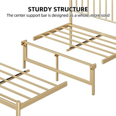 Modern Design Metal Platform Bed with Headboard