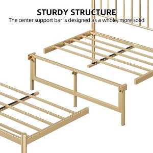 Modern Design Metal Platform Bed with Headboard - 1 of 4