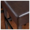 CAVINAS Fabric/Faux Leather Bar Stools Set of 2,27"/30" Transitional Backless Counter Stools( with Nailheads),Barstools for Kitchen Island - 4 of 4