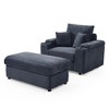 CAVINAS Corduroy Oversized Accent Chair with Ottoman and Large Seat,Modern Chair and Ottoman Sets for Bedroom,Reading Room - 4 of 4