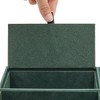 Juvale 5 Compartment Faux Leather Valet Catchall Tray Organizer for Wallet, Keys, Phone, Emerald Green, 10x7.3x2 in - 4 of 4