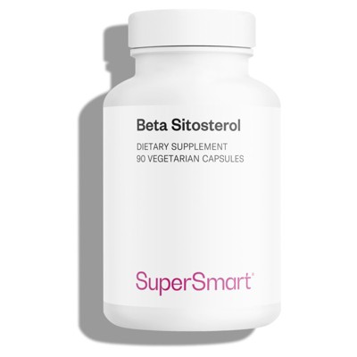 SuperSmart Beta-Sitosterol Supplement 180mg per Day - Patented Plant Sterols Supplement | Non-GMO & Gluten Free - 90 Vegetarian Capsules