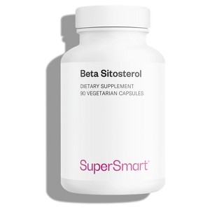SuperSmart Beta-Sitosterol Supplement 180mg per Day - Patented Plant Sterols Supplement | Non-GMO & Gluten Free - 90 Vegetarian Capsules - 1 of 1