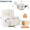 Massage Recliner Chair for Adults, 360¡ã Swivel Rocking Chair with Massage and Heating, Glider Recliner Chairs with Storage and Cup Holder - 2 of 4