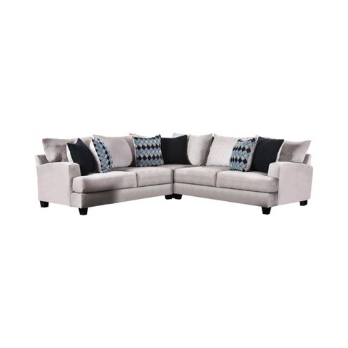 Molitore L Shaped Sectional Light Gray Mibasics Target
