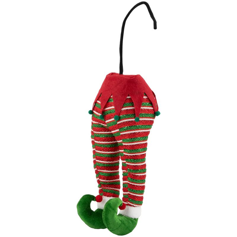 Northlight 19" Red and Green Striped Elf Legs Christmas Decoration, 4 of 9