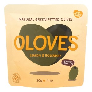 Poshi - Olive - Green - Lemon & Rosemary - Pitted - Case of 10 - 1.1 oz - 1 of 3