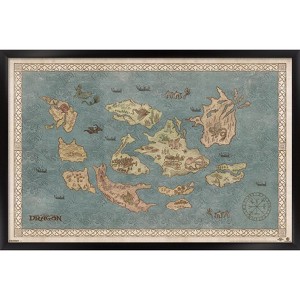 Trends International How To Train Your Dragon (2025) - Map Framed Wall Poster Prints - 1 of 4