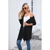 Coolmee Women's Draped Front Open Cardigan Casual Long Sleeve Lightweight Cardigan Sweaters - 3 of 4