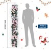 Christmas Garland with Lights, 6FT Holiday Accent Door Garland with Pink Bows & Colorful Balls, Pine Cones & Pine Needles, for Gatherings Parties - 3 of 4