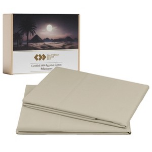 Luxury 100% Cotton Pillow Cases Set of 2, Sateen Weave, Soft, Breathable & Cooling Pillow Cases - 1 of 4