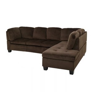 Christopher Knight Home Edna 101.5" Modern Upholstered Sectional Sofa with Removable Cushions - 1 of 4