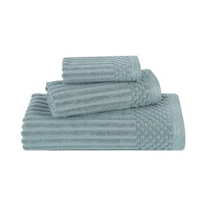 Modern Ribbed Cotton  Assorted Towel Set by Blue Nile Mills - 1 of 4