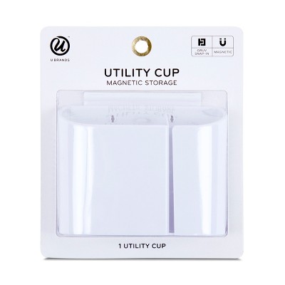 U Brands Utility Cup Magnetic Storage GRUV White