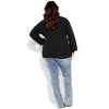 Women's Plus Size Evelyn Sweater - black | CITY CHIC - image 4 of 4