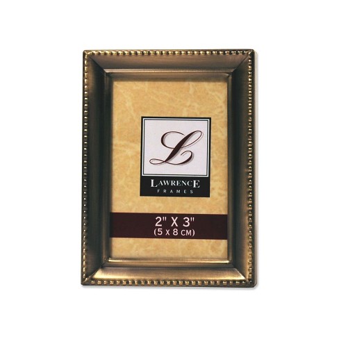 4x6 2-TONE GOLD METAL BEAD PICTURE FRAME