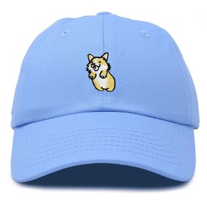 Dalix Leaping Corgi Embroidered Cap Cotton Baseball Hat Nautical Womens - 1 of 4
