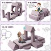Vipbear Kids Couch - 14Pcs Modular Kids Play Sofa,Convertible Foam Toddler Child Sectional Sofa,Diy Creativing Playroom Furniture For Toddlers，Purple - 4 of 4