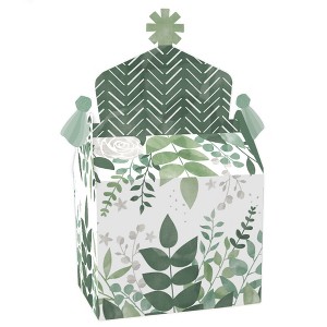 Big Dot of Happiness Boho Botanical - Treat Box Party Favors - Greenery Party Goodie Gable Boxes - Set of 12 - 1 of 4