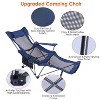 LakeForest"Heavy Duty Foldable Camping Chair, 330lbs Capacity, Reclining Backrest, Cup Holder & Carry Bag"Black&Blue - 3 of 4
