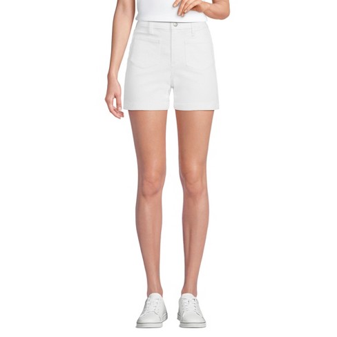 Target white denim shorts store
