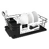 Trio Home Stainless Twist Design 3-Piece Dish Drying Drainer Rack, Removable Utensil Holder and Drainboard - Black/Black Twist - image 2 of 4