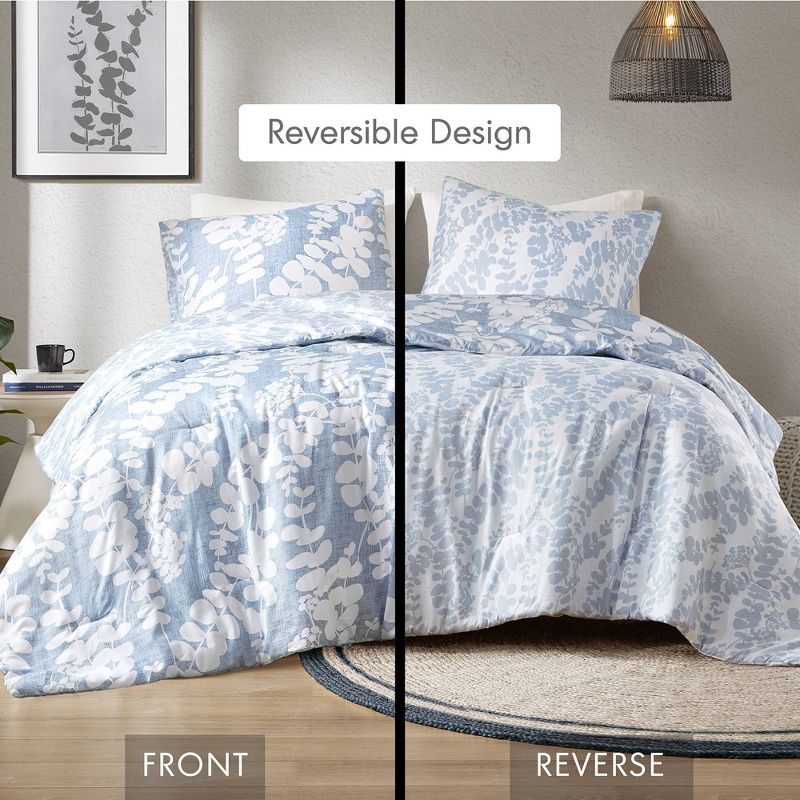 Aria Floral Print Reversible Comforter Set - 510 Design, 2 of 9