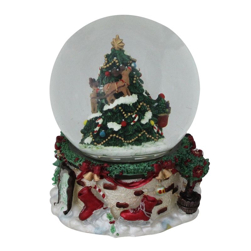 Northlight 6.75" Christmas Tree and Santa Claus Musical Snow Globe, 2 of 4