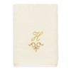 Linum Home Textiles 100% Turkish Cotton MONICA Gold Thread 3PC Embellished Towel Set - 4 of 4
