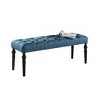 Okak Elegant Tufted Button Ottoman Bench with Wooden Turned Legs,Upholstered Shoe Bench Dining Bench for Living Room,Entryway - 2 of 4