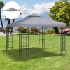 Outsunny Gazebo Replacement Canopy, 2-Tier Top Cover for 9.84' x 9.84' Outdoor Gazebo Models (TOP ONLY) - image 3 of 4