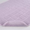 Cotton Solid Absorbent Thick Checkered Grid Washable Bath Mats, Set of 2 by Blue Nile Mills - 3 of 4