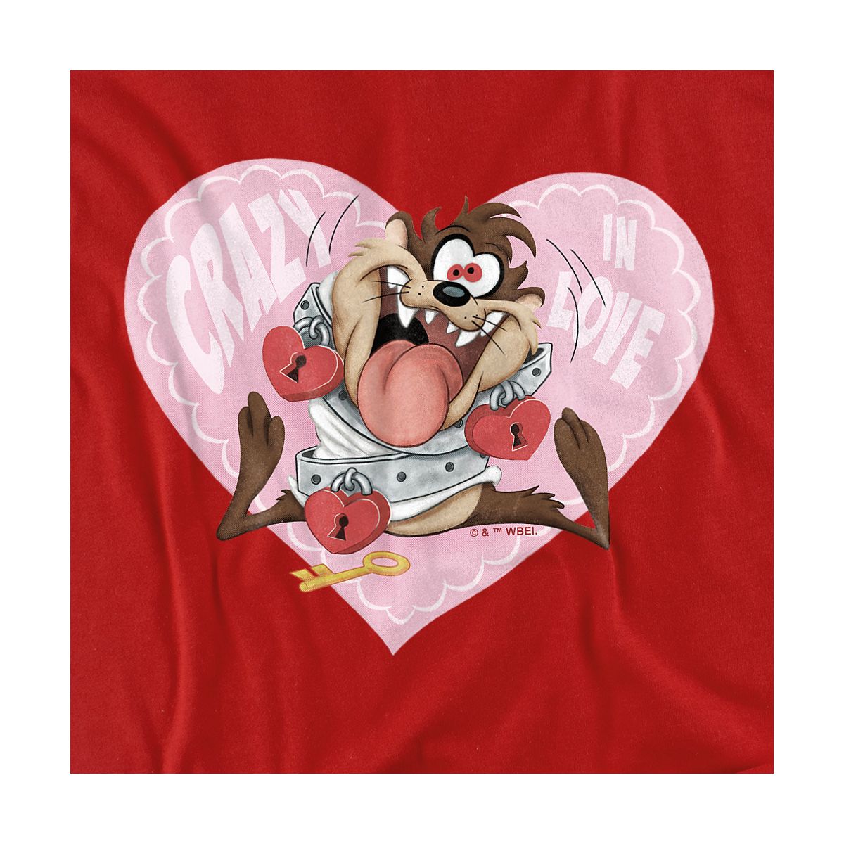 Baby Looney Tunes Valentine's Day Taz Crazy In Love Infant Bodysuit - thumbnail 2