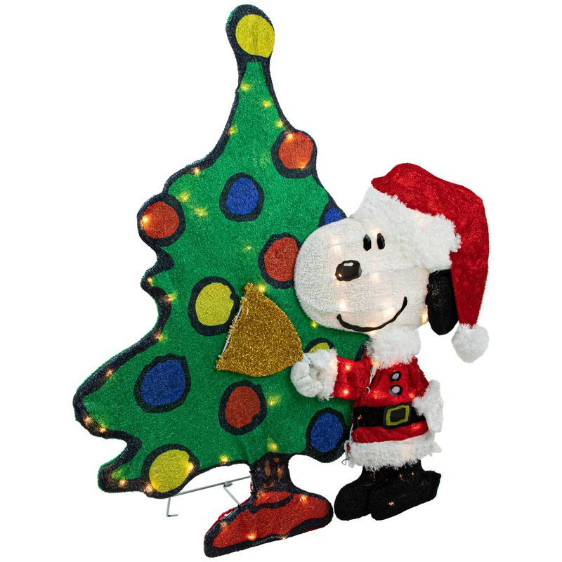 Northlight 32" LED Lighted Peanuts Snoopy and Christmas Tree Outdoor Decoration - Clear Lights, 3 of 7