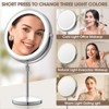 SUGIFT Lighted Makeup Mirror with 10X Magnification, 3 Color Modes & Adjustable Brightness, Double-Sided Vanity Mirror with LED Lights - 3 of 4
