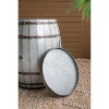 NicBex Outdoor End Table Modern Drum Outdoor Coffee Table Outdoor Side Table, Drum Patio Table Small Table for Backyard, Balcony, Porch - 3 of 4