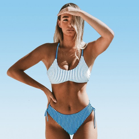 Women's Leopard Tape V Neck Back Hook High Waist Bikini Sets Swimsuit -  Cupshe-xl-magenta/ Leopard : Target