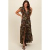 Pinkblush Black Floral Deep V-Neck Tiered Maternity Maxi Dress - 3 of 4