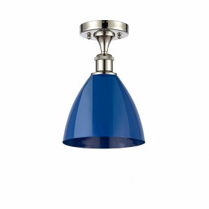 Plymouth Dome - 1 Light Semi-Flush Mount In Industrial Style-11.25 Inches Tall and 7.5 Inches Wide - 1 of 1