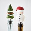 tag Snowman Ceramic Bottle Stopper for Christmas Bar Decor Multicolor Hand Wash Only 2.5 in x 1.75 in x 5 in - 2 of 2