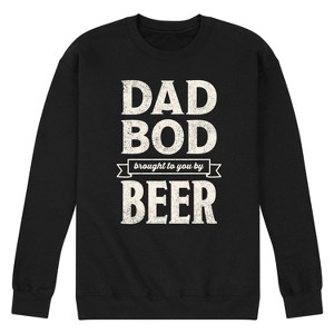 Men's - Instant Message - Dad Bod By Beer Graphic Fleece Sweatshirt - 1 of 4