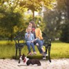 VEVOR Outdoor Bench, 38.8 inches Metal Garden Bench for Outdoors,480 lbs Load Capacity Bench, Outdoor Garden Park Bench with Backrest and Armrests - 2 of 4