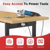 Huxxion 48" Adjustable Work Bench, Heavy Duty Chipboard Work Table with Power Outlet - 4 of 4