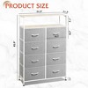 Fabric Dresser 8 Drawers, Tall Storage Chest Tower for Bedroom, Closet, Living Room, Hallway, Space-Saving Organizer Unit - 3 of 4