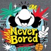 Men's - Disney - Mickey Mouse Never Bored Long Sleeve Graphic T-Shirt - 2 of 4